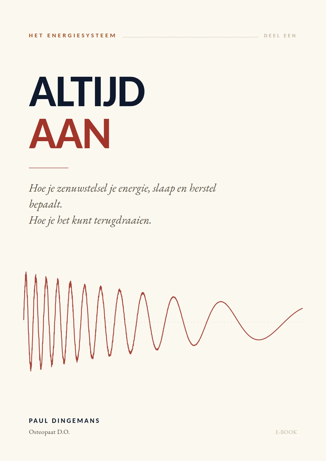 Omslag van het e-book ALTIJD AAN, deel een uit de reeks Het Energiesysteem, door Paul Dingemans