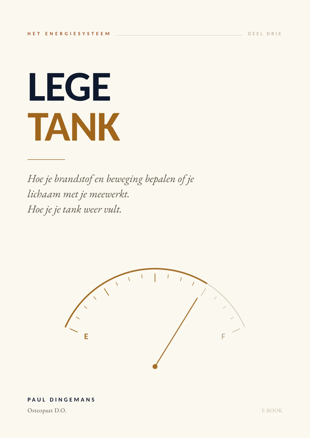 Omslag van het e-book LEGE TANK, deel drie uit de reeks Het Energiesysteem, door Paul Dingemans